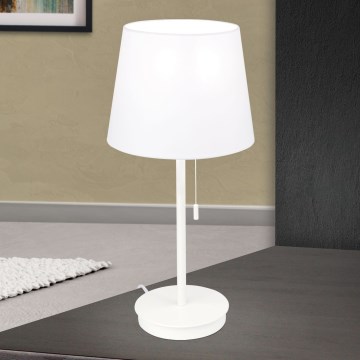 Table lamp with USB port LUDWIG 1xE27/40W/230V 50 cm white