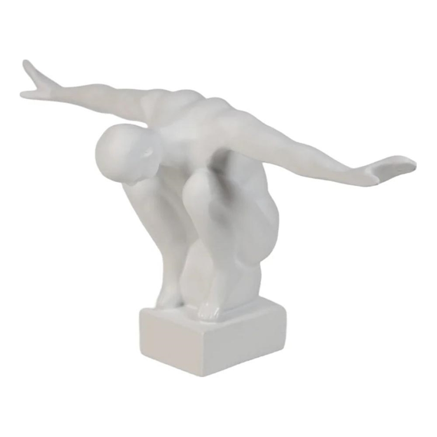 Tabletop decoration 19,5x16x38,5 cm resin/white