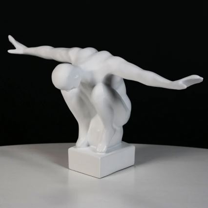 Tabletop decoration 19,5x16x38,5 cm resin/white