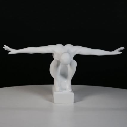 Tabletop decoration 19,5x16x38,5 cm resin/white