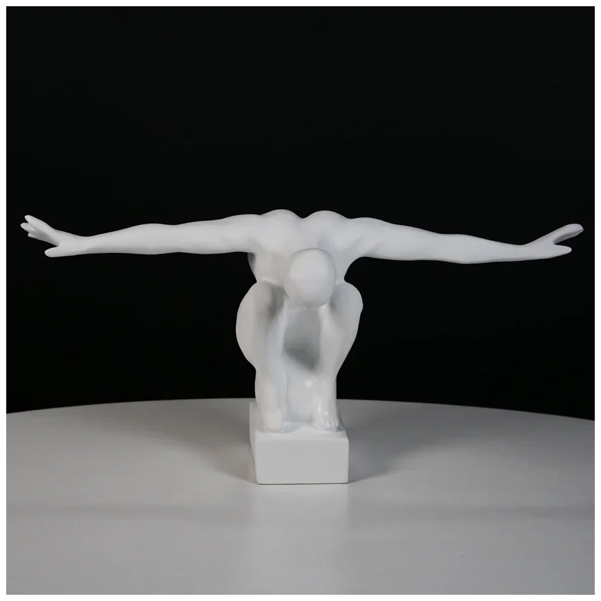 Tabletop decoration 19,5x16x38,5 cm resin/white