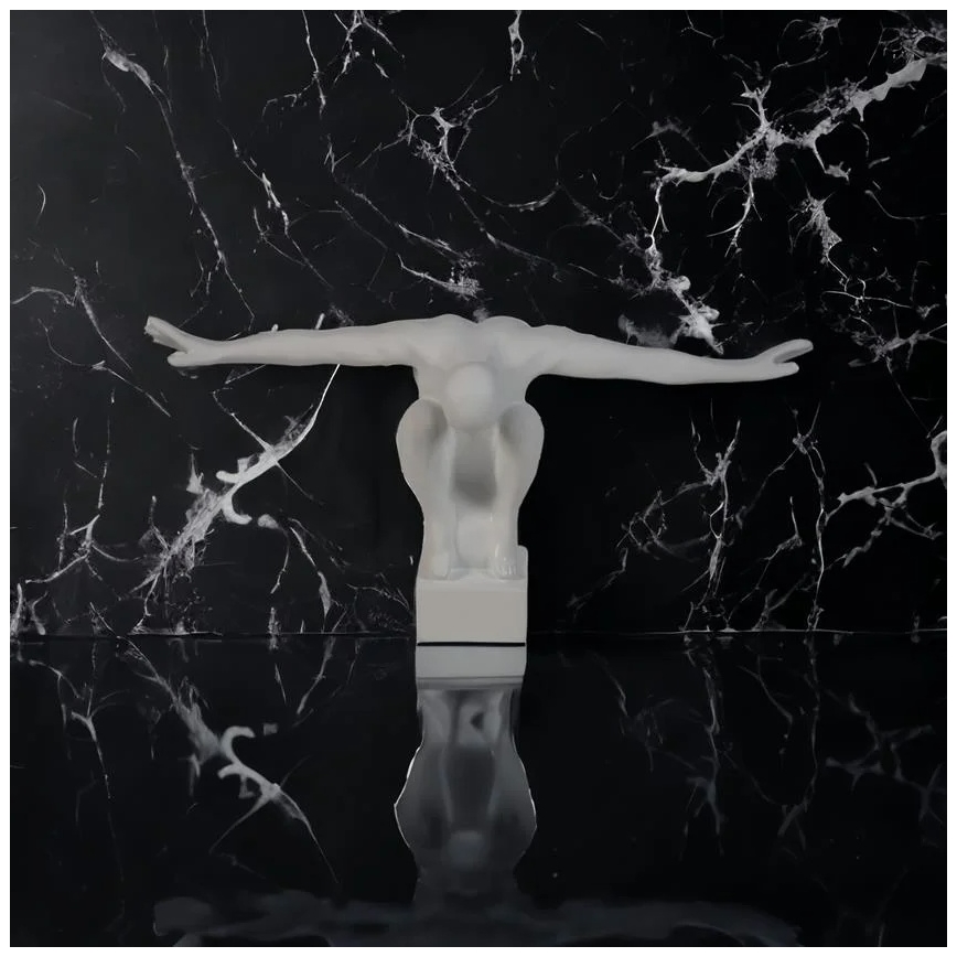 Tabletop decoration 19,5x16x38,5 cm resin/white