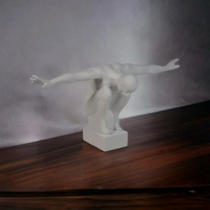 Tabletop decoration 19,5x16x38,5 cm resin/white