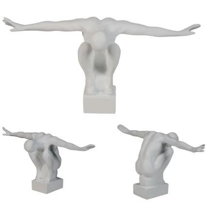 Tabletop decoration 19,5x16x38,5 cm resin/white