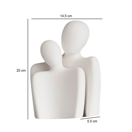 Tabletop decoration, 20 x 5.5 x 14.5 cm, white