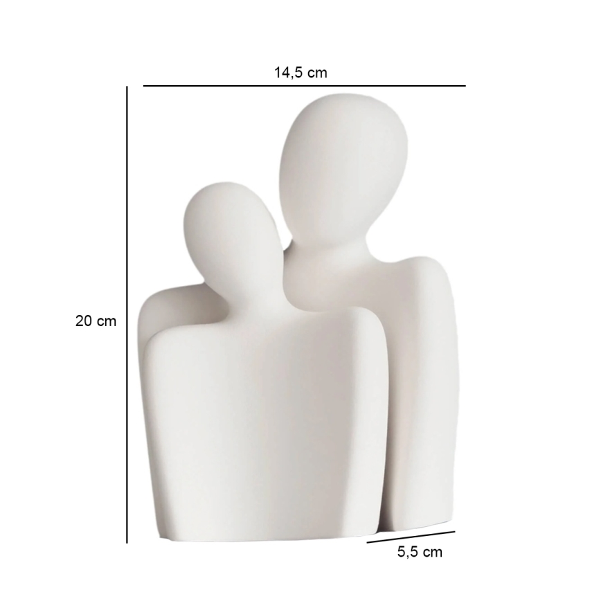 Tabletop decoration, 20 x 5.5 x 14.5 cm, white