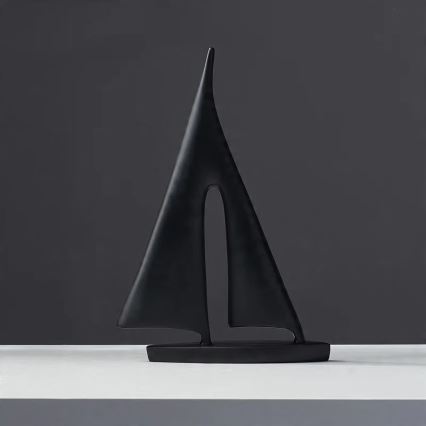 Tabletop decoration 21 cm resin/black