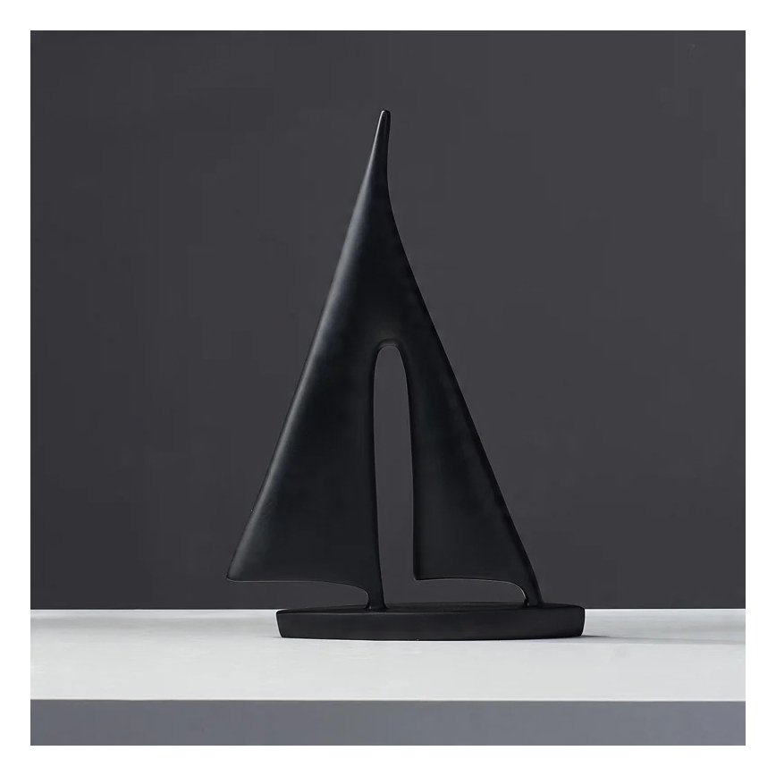 Tabletop decoration 21 cm resin/black