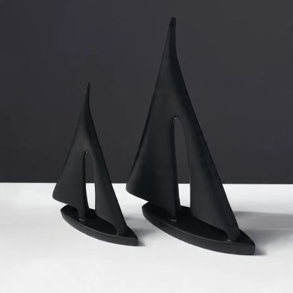 Tabletop decoration 21 cm resin/black
