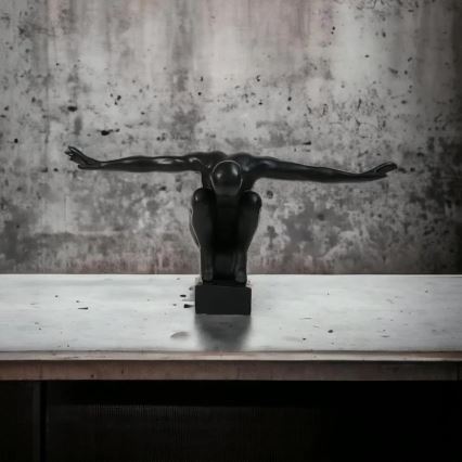 Tabletop decoration 25 x 41 x 20 cm, resin/black