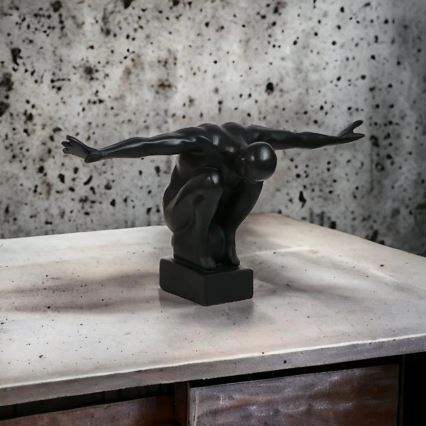 Tabletop decoration 25 x 41 x 20 cm, resin/black