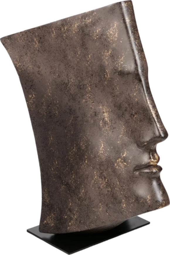 Tabletop decoration 29 x 25 x 17 cm, resin with copper finish