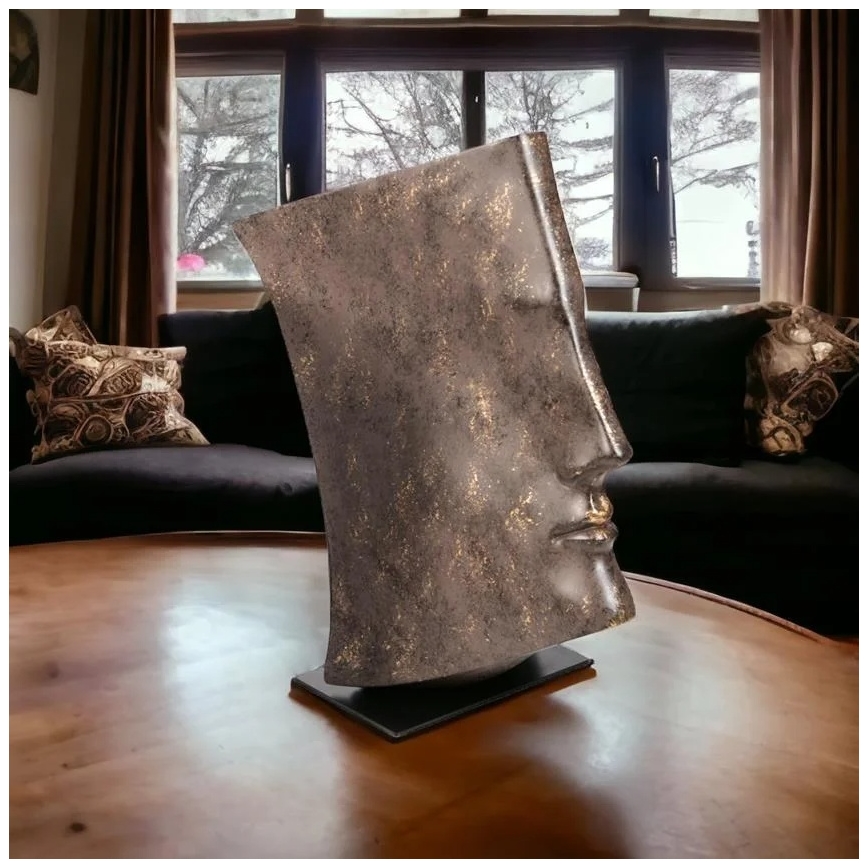 Tabletop decoration 29 x 25 x 17 cm, resin with copper finish