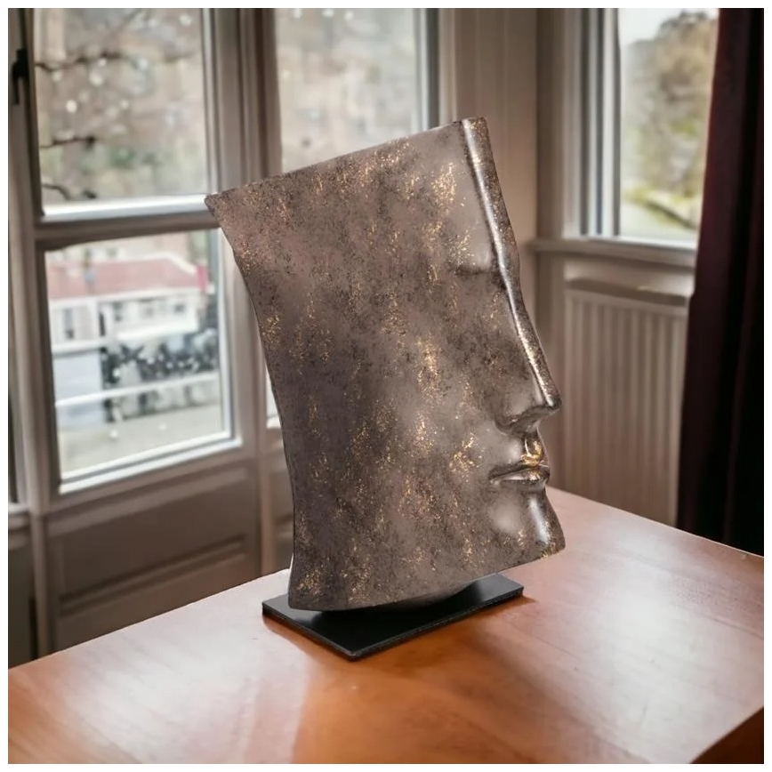 Tabletop decoration 29 x 25 x 17 cm, resin with copper finish