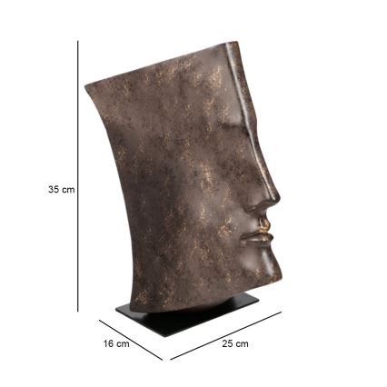 Tabletop decoration 29 x 25 x 17 cm, resin with copper finish