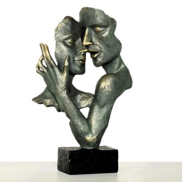Tabletop decoration 31.5x9.5x19 cm resin/patina