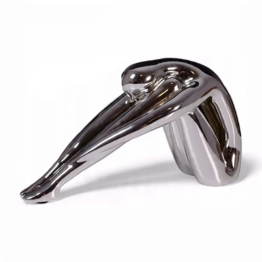 Tabletop decoration 31x21x17 cm resin/polished chrome