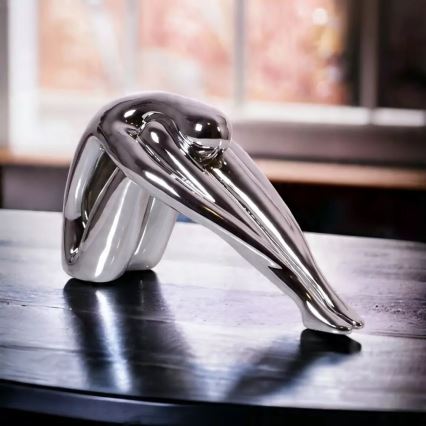 Tabletop decoration 31x21x17 cm resin/polished chrome