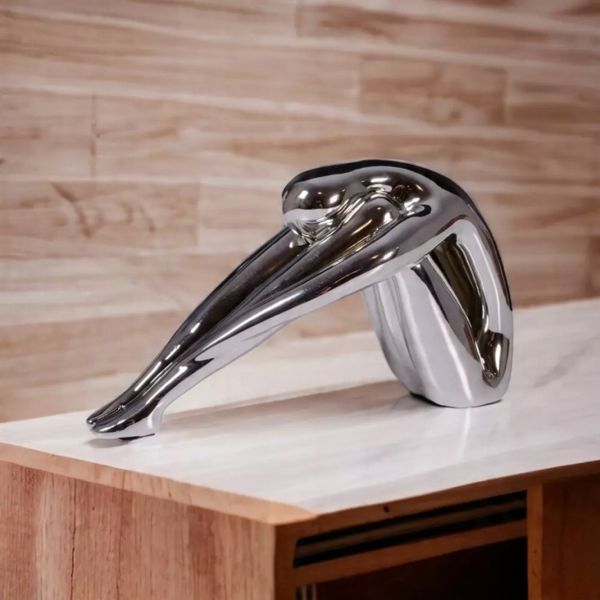 Tabletop decoration 31x21x17 cm resin/polished chrome