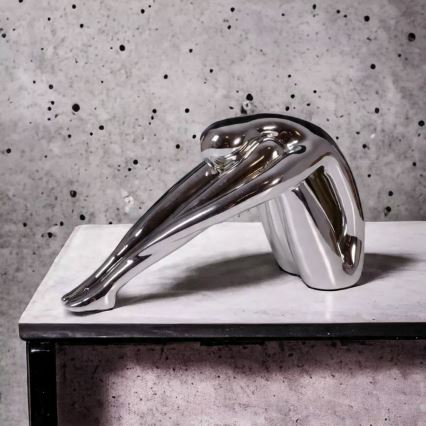 Tabletop decoration 31x21x17 cm resin/polished chrome