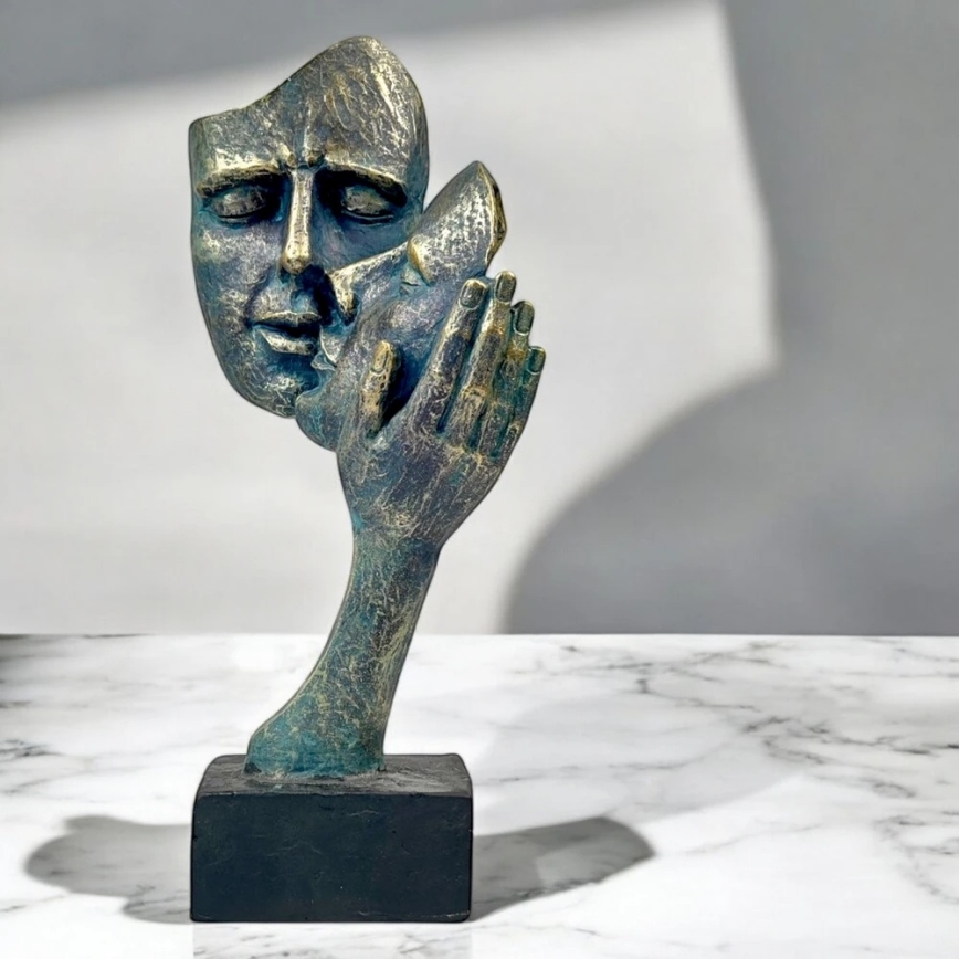 Tabletop decoration 35x22x13 cm resin/patina