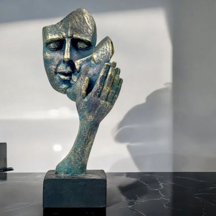 Tabletop decoration 35x22x13 cm resin/patina