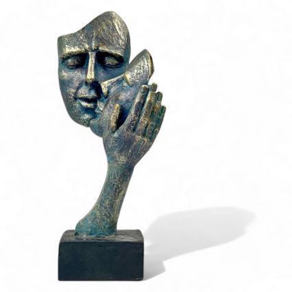 Tabletop decoration 35x22x13 cm resin/patina