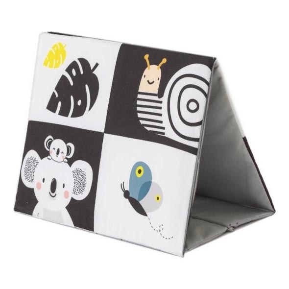 Taf Toys - Children's textile book with a mirror black