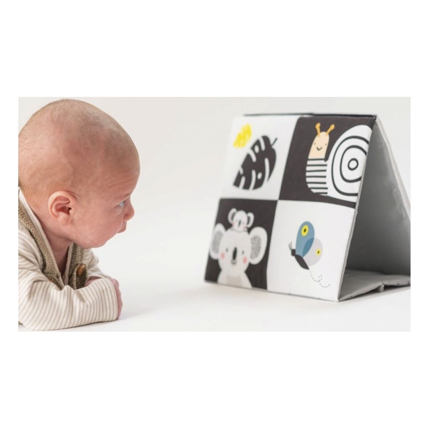 Taf Toys - Children's textile book with a mirror black