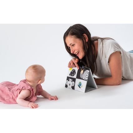 Taf Toys - Children's textile book with a mirror black