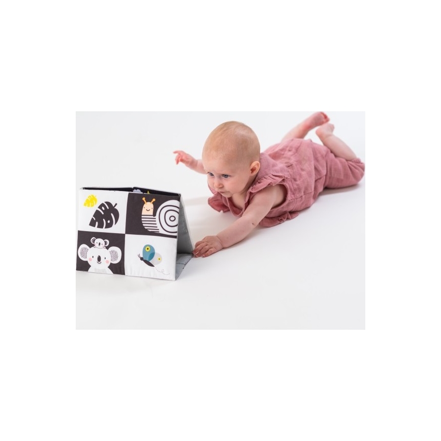 Taf Toys - Children's textile book with a mirror black