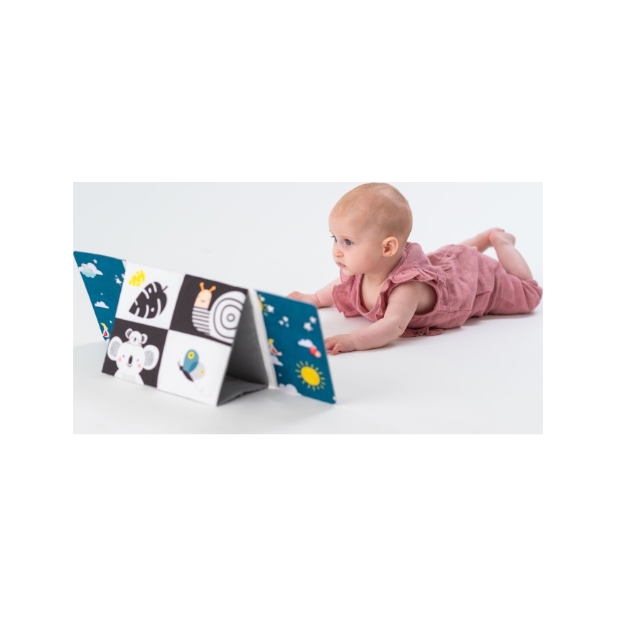 Taf Toys - Children's textile book with a mirror black