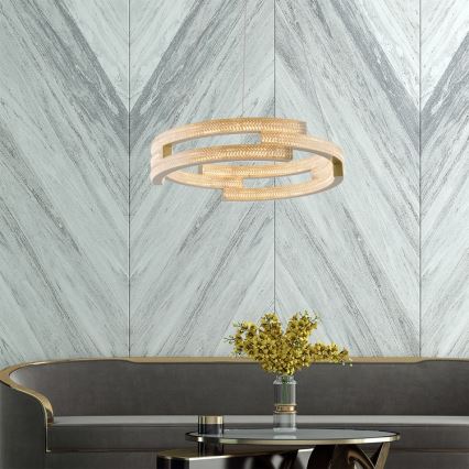 TARJA LED pendant on cable, LED/36W/230V, 3000/4000/6000K, Ø60 cm, gold