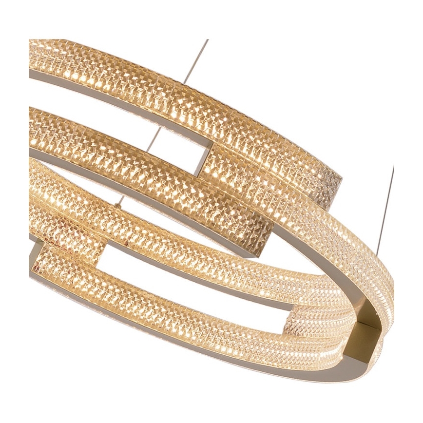 TARJA LED pendant on cable, LED/36W/230V, 3000/4000/6000K, Ø60 cm, gold