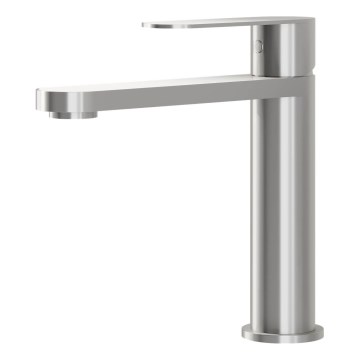 TARNBY 17.3 cm Brushed Stainless Steel Basin Faucet