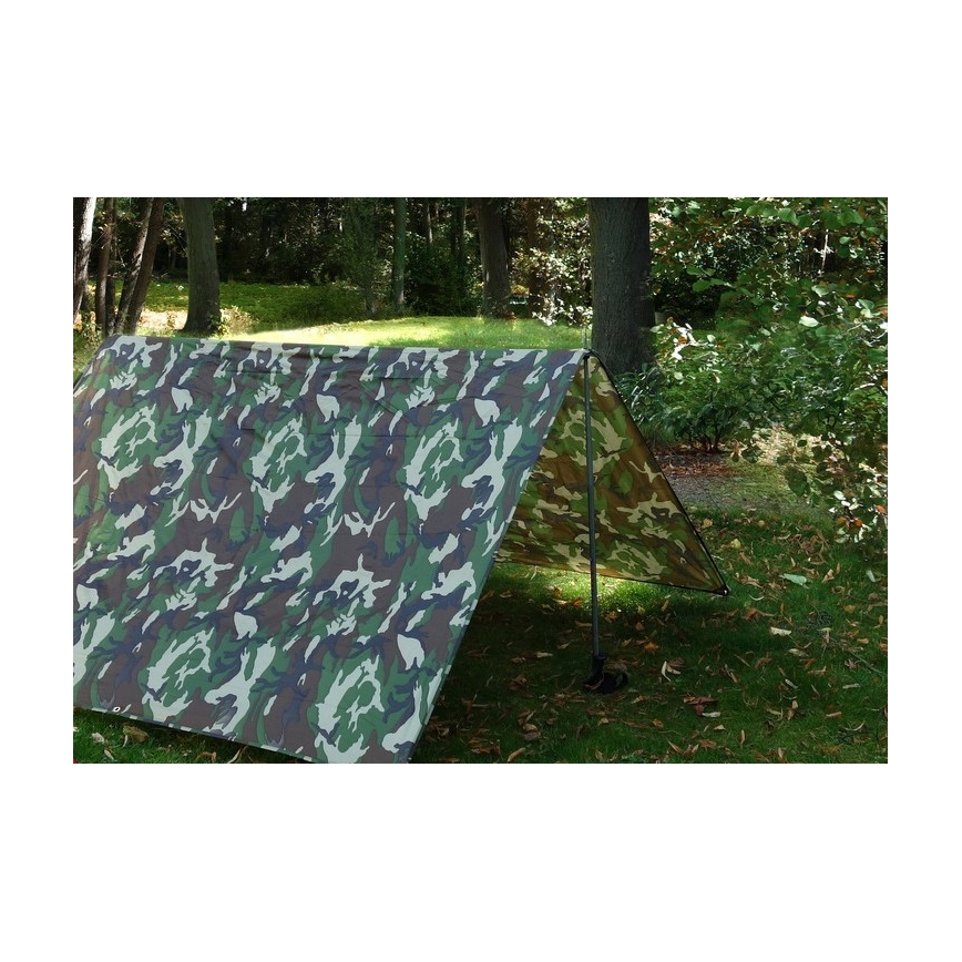 Tarpaulin 2x3 m PU 2000 mm camouflage