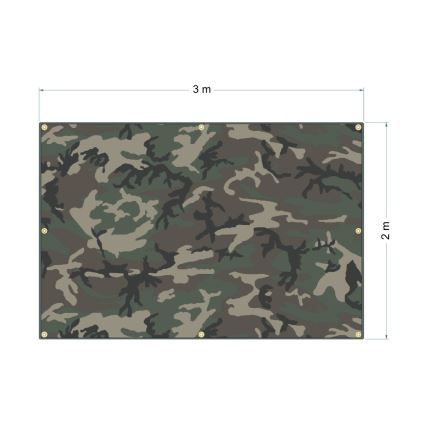 Tarpaulin 2x3 m PU 2000 mm camouflage