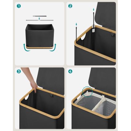 TATE Laundry Hamper – Black