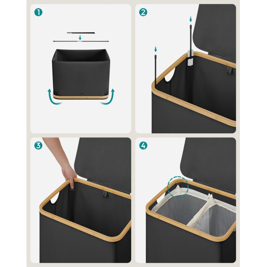 TATE Laundry Hamper – Black