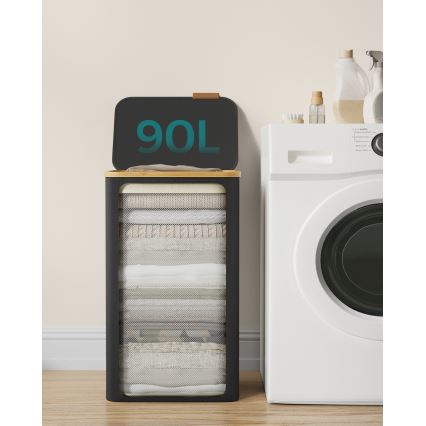 TATE Laundry Hamper, Black