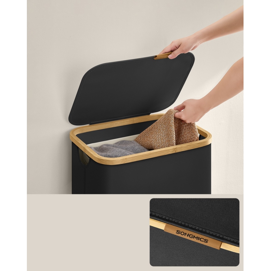 TATE Laundry Hamper, Black