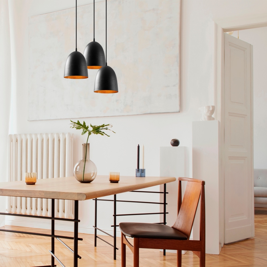 TATTOO Pendant Lamp on Cable 3xE27/40W/230V, Black