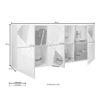 TAVRI White Chest of Drawers