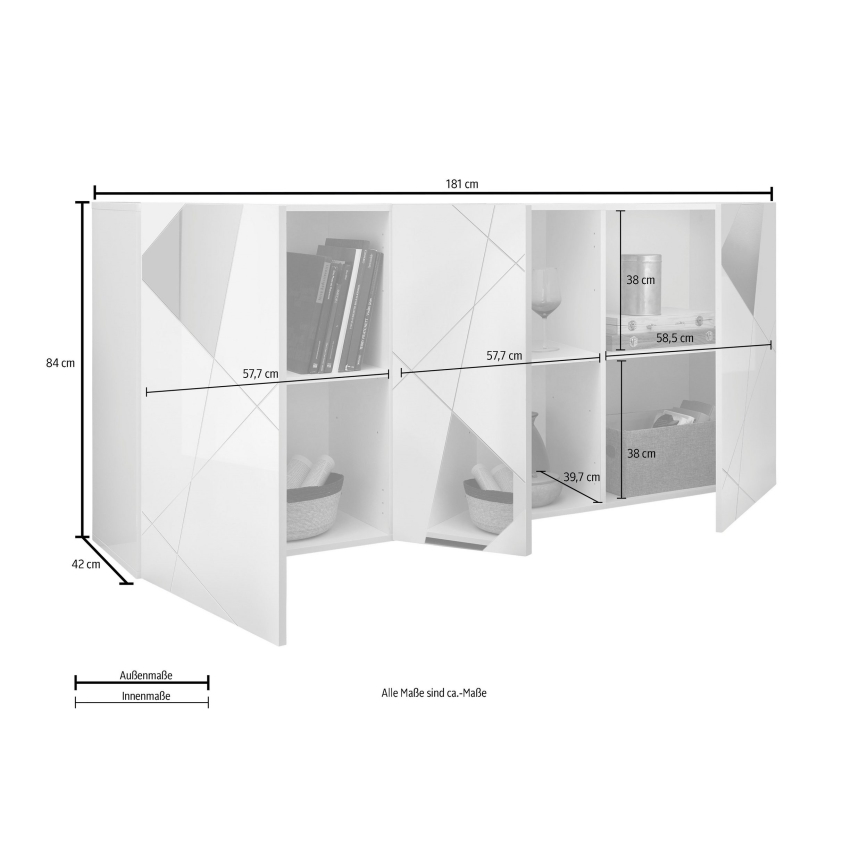 TAVRI White Chest of Drawers