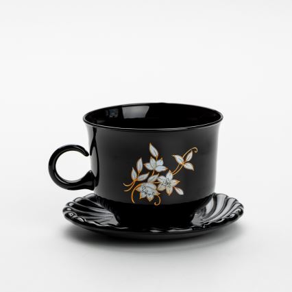 Tea set black bouquet no. 1
