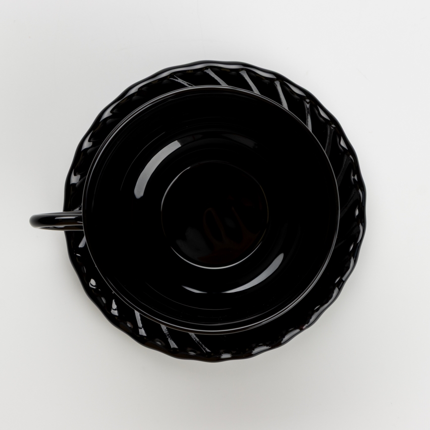 Tea set black bouquet no. 1