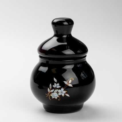 Tea set black bouquet no. 1