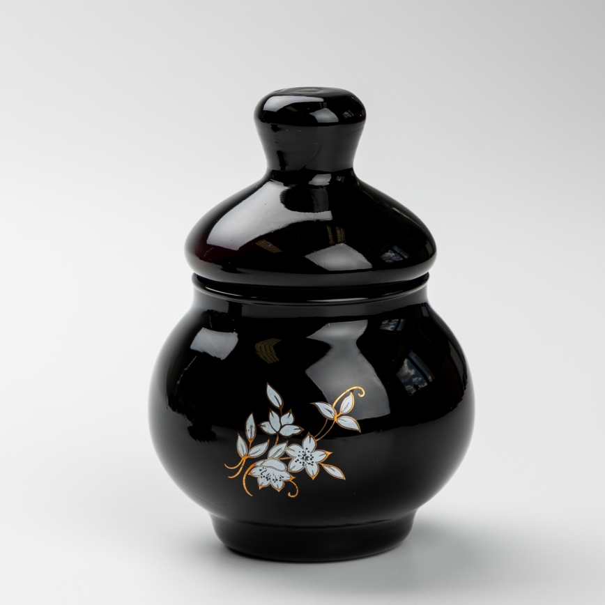 Tea set black bouquet no. 1
