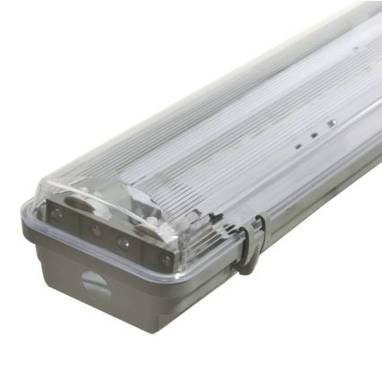 Technical fluorescent light fixture, 2xG13/36W/230V, 120 cm, IP65, grey