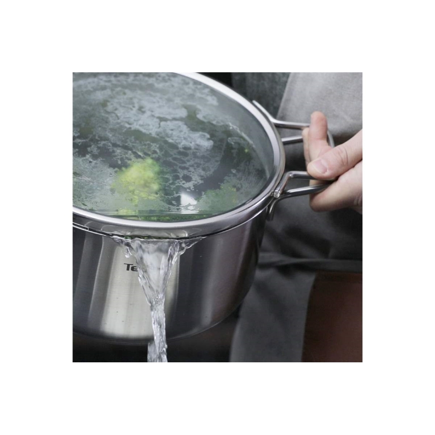 Tefal - 10-piece NORDICA cookware set made of stainless steel